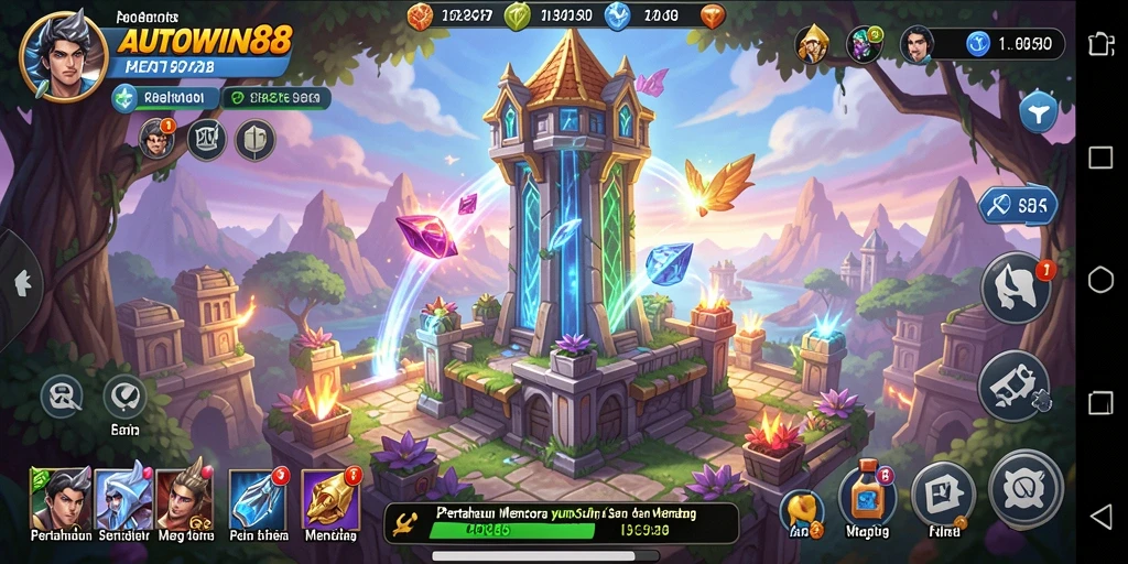 Gameplay menegangkan dari AUTOWIN88 Tower Defense.