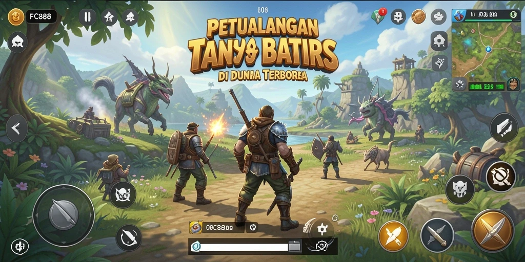Tampilan gameplay FC888 yang menakjubkan dari dunia terbuka.