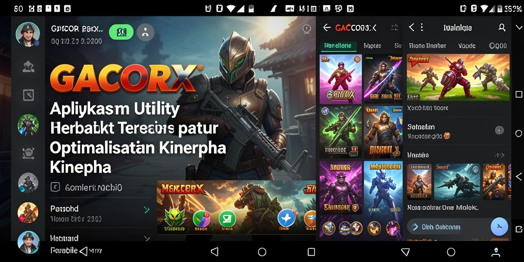 Tampilan utama GACORX menampilkan alat pengoptimalan yang intuitif.