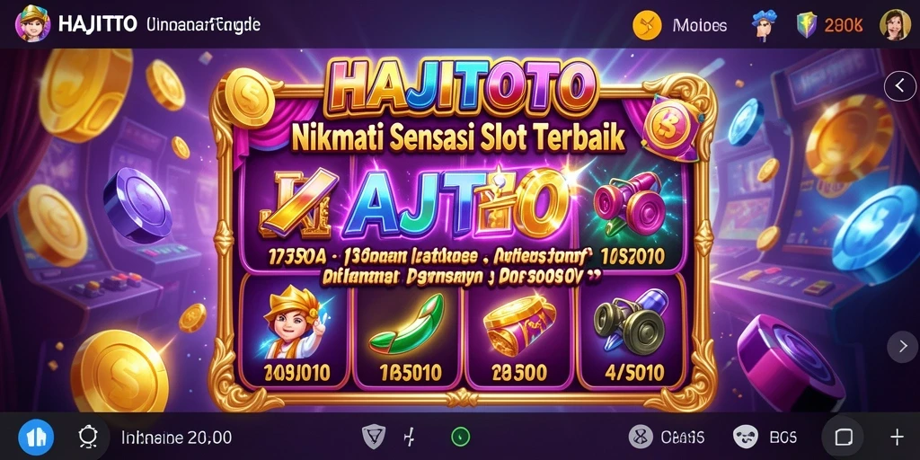 Tampilan gameplay HAJITOTO yang menarik dengan simbol Slot yang berwarna-warni.