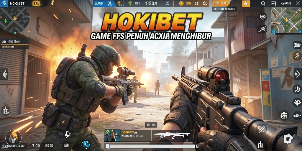 Gambaran gameplay seru di HOKIBET dengan aksi tembak-menembak yang intens.