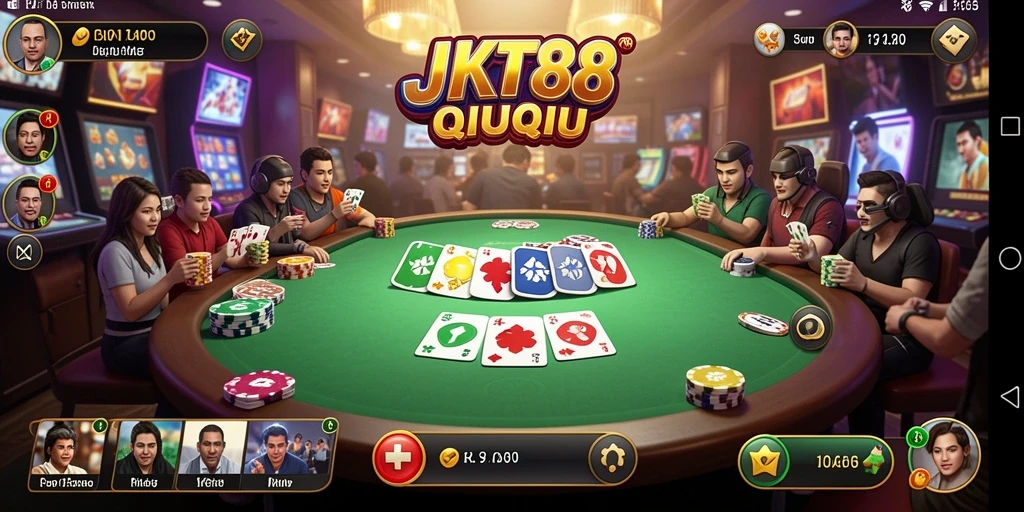 Tampilan menarik dari gameplay QiuQiu di JKT88.