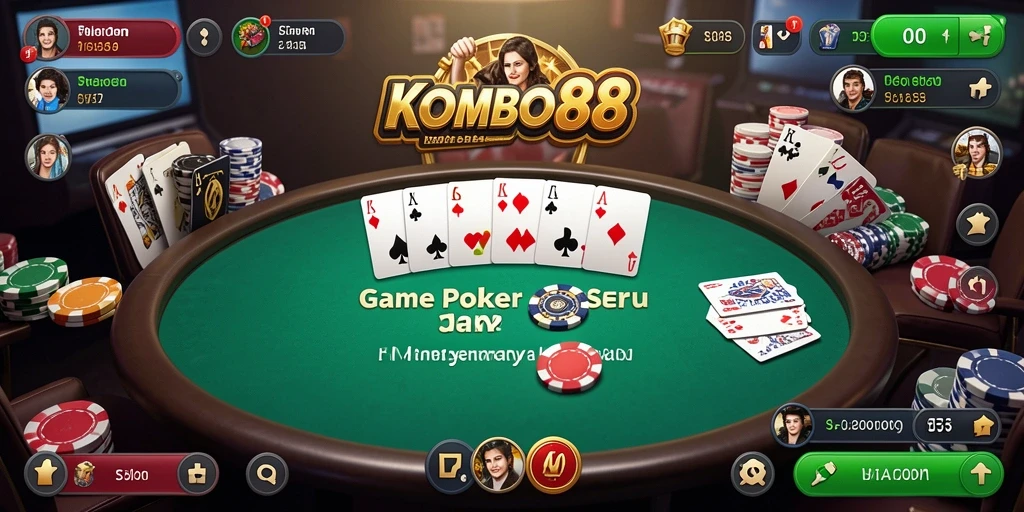 Tampilan gameplay seru di KOMBO88 saat bermain Poker.