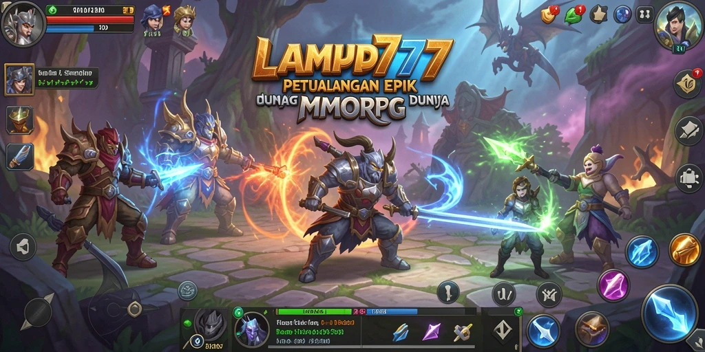 Tampilan utama gameplay LAMPU777 yang mendebarkan dengan elemen MMORPG.