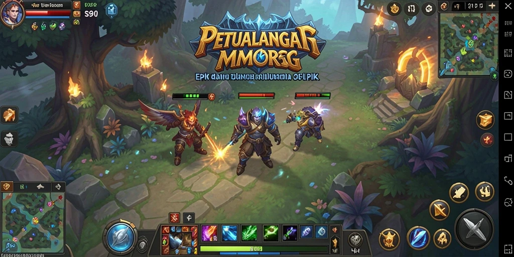 Screenshot gameplay MMORPG S80 menampilkan aksi seru para pemain.