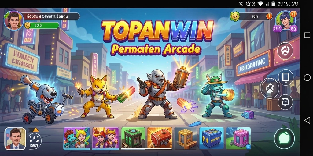 Screenshot gameplay TOPANWIN yang menampilkan aksi seru dalam game Arcade.